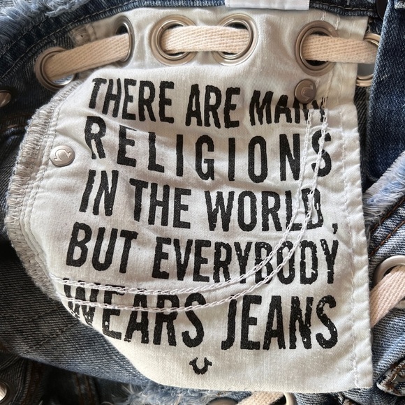 True Religion Starr Cropped Relaxed Straight Size 27 - Picture 11 of 11